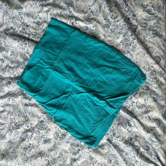 Wet Seal Size M teal cotton bodycon mini skirt - Picture 2 of 4